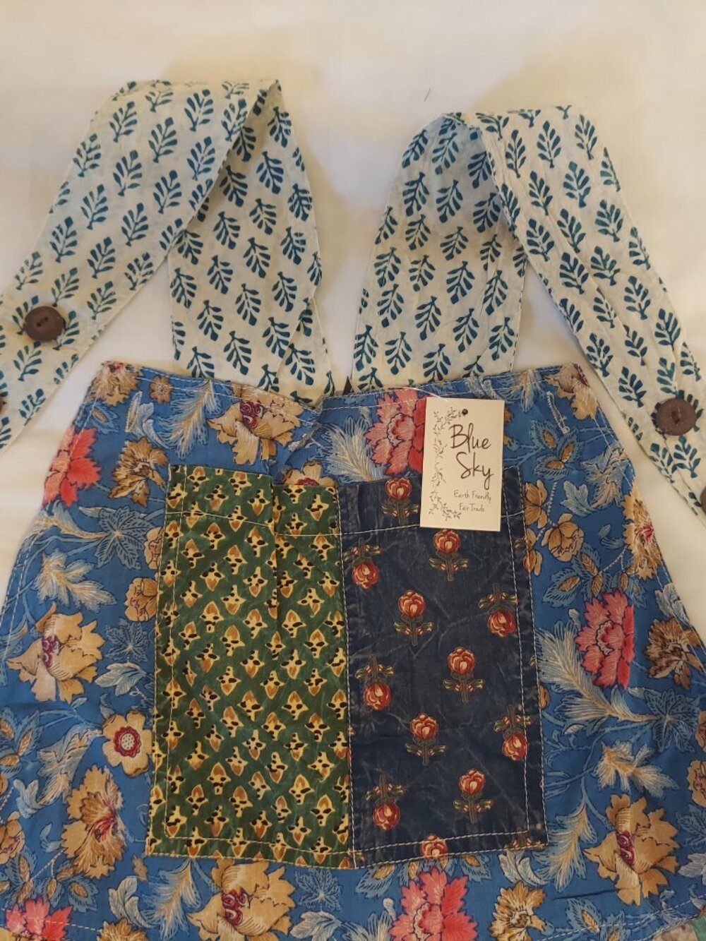 NWT Cotton Traveler Lounge Patchwork Overalls-Medium - Picture 4 of 6